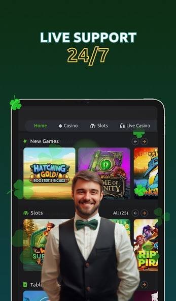 Lobby de Geckoplay con soporte en vivo 24/7 y tragaperras